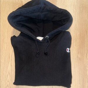 Champion Black Sweatshirt Hoodie Classic Pullover